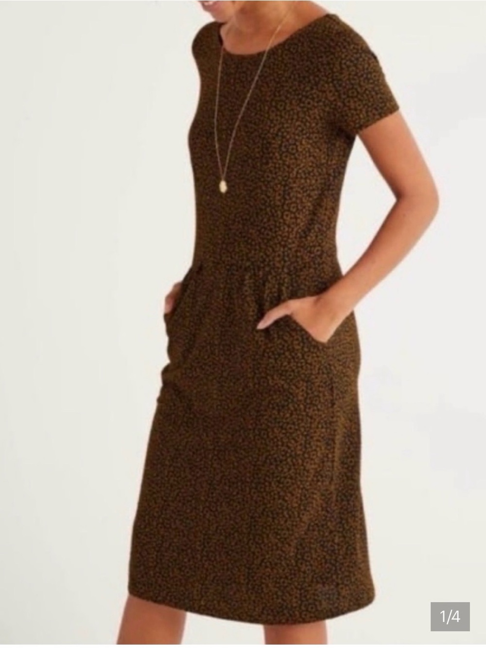 Boden Phoebe Dress Leopard Print US4